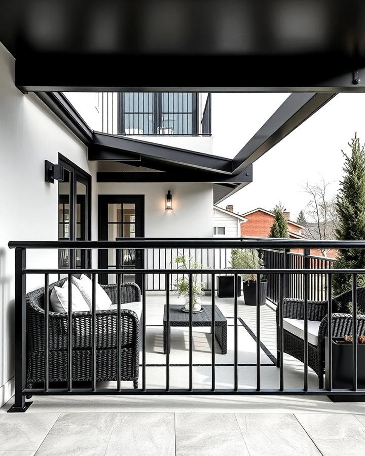 Contrasting Patio Railings