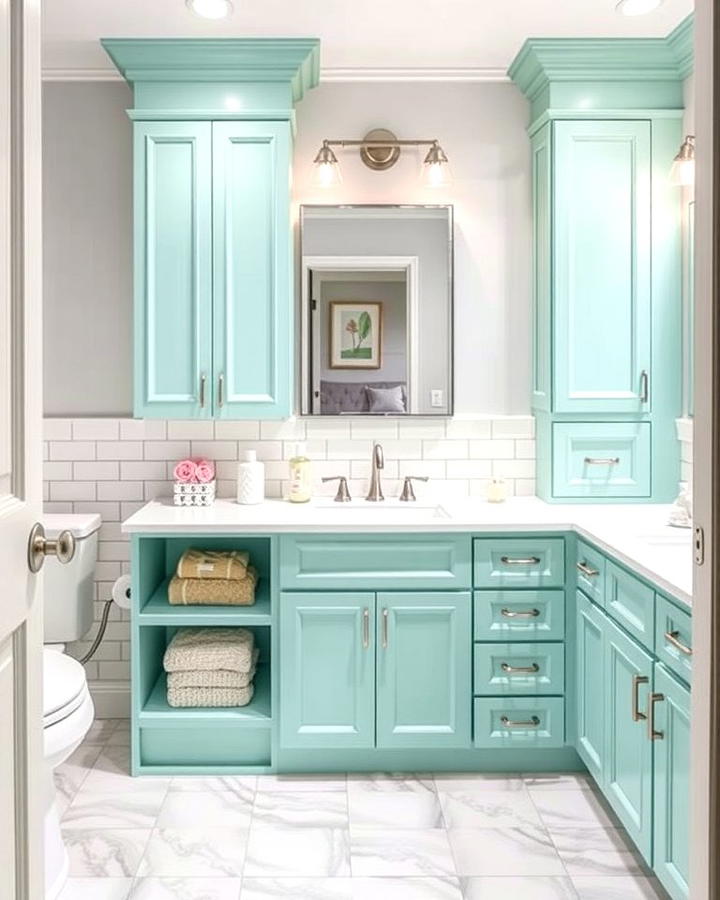 Cool Mint Green Cabinets