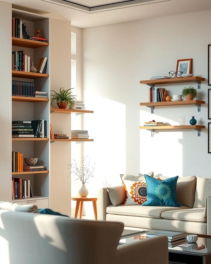 Corner Bookshelves for Space Optimization