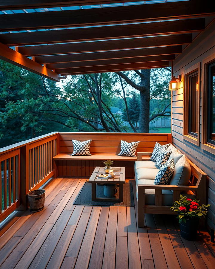 Corner Deck with Built in Seating