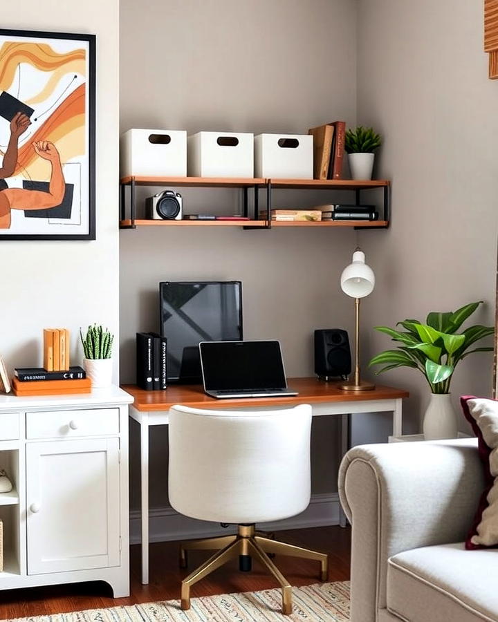 Corner Desk Workspace Idea