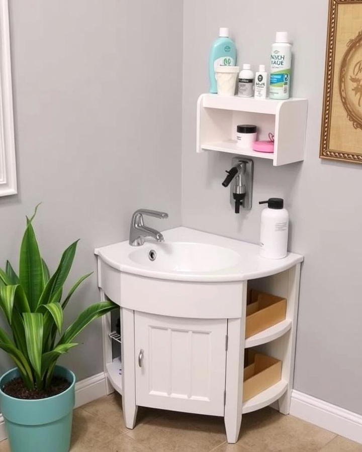 Corner Dog Wash Station for Small Spaces