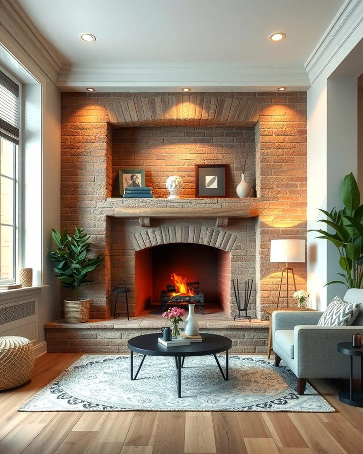 Corner Fireplace