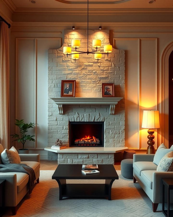 Corner Fireplace