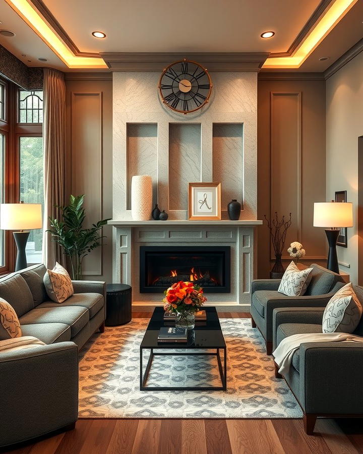 Corner Fireplace Accent