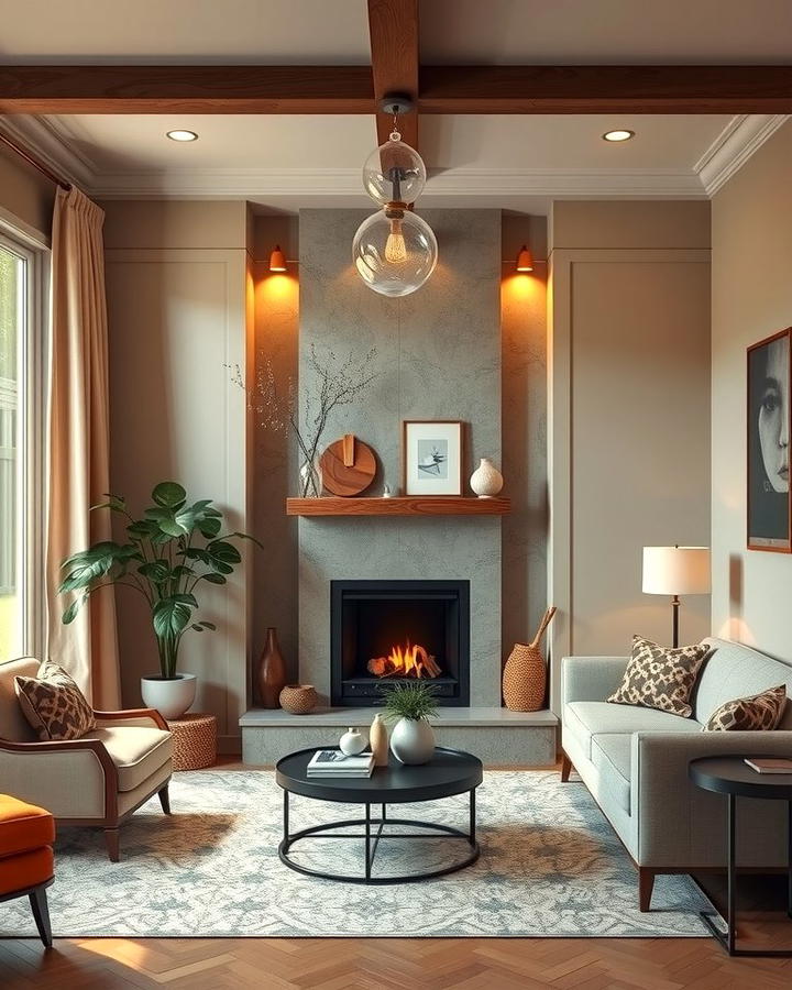 Corner Fireplace Design