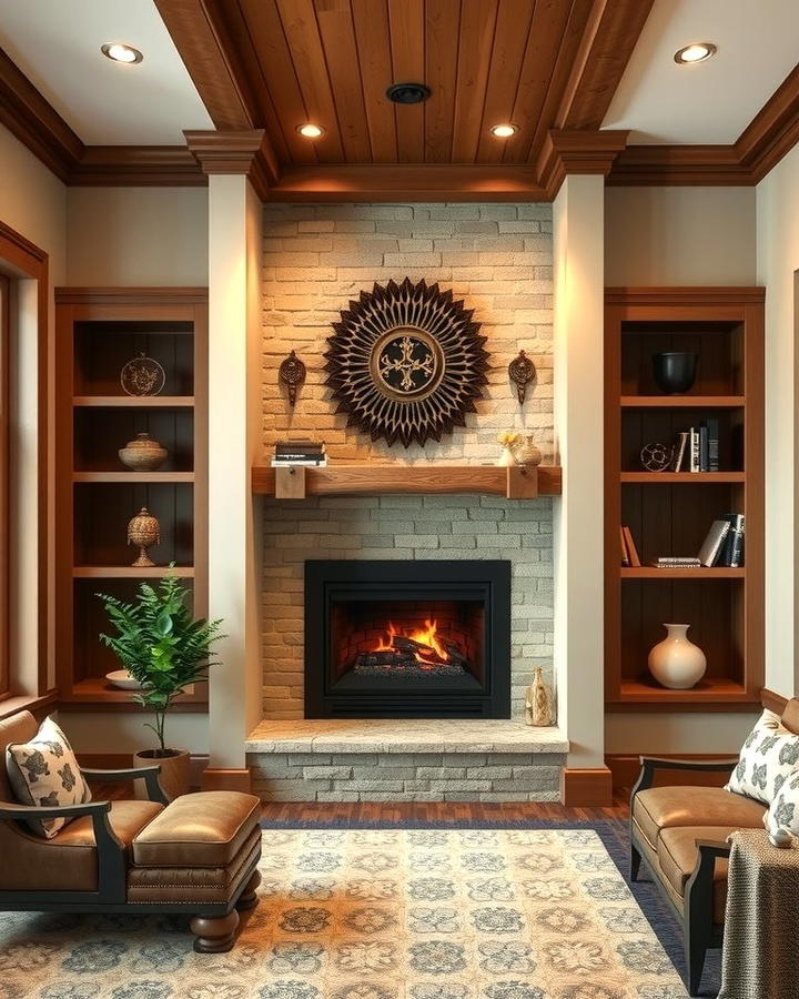 Corner Fireplace Installation