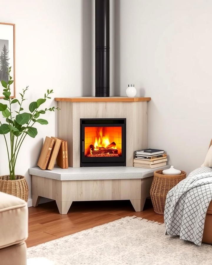 Corner Fireplace for Cozy Nooks