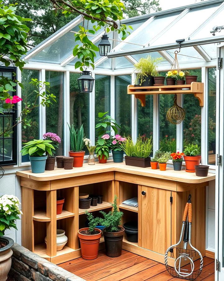 Corner Potting Bench