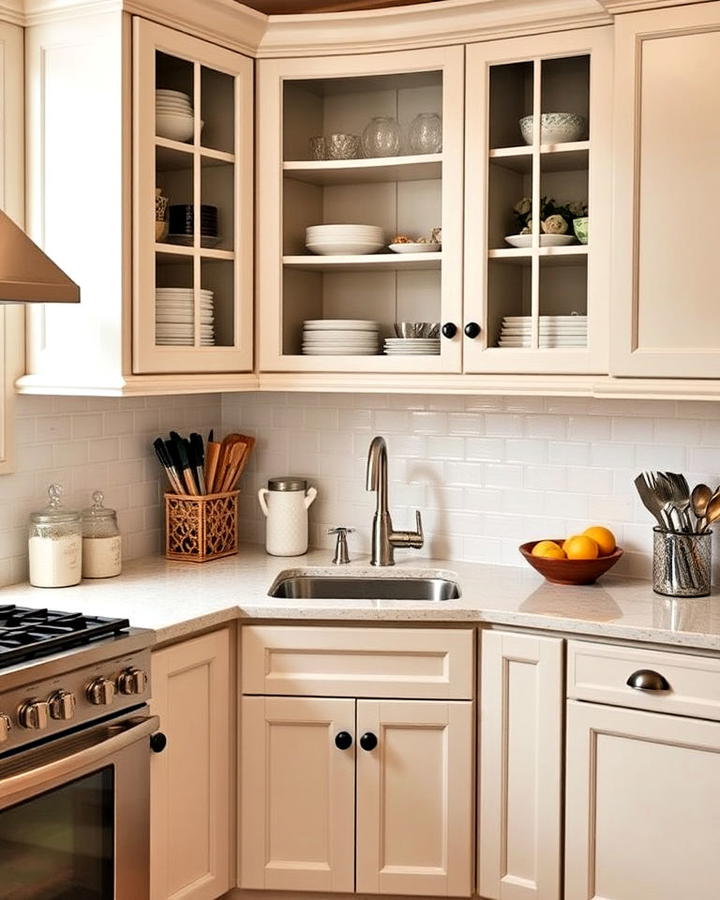 Corner Sink Idea With Custom Cabinetry