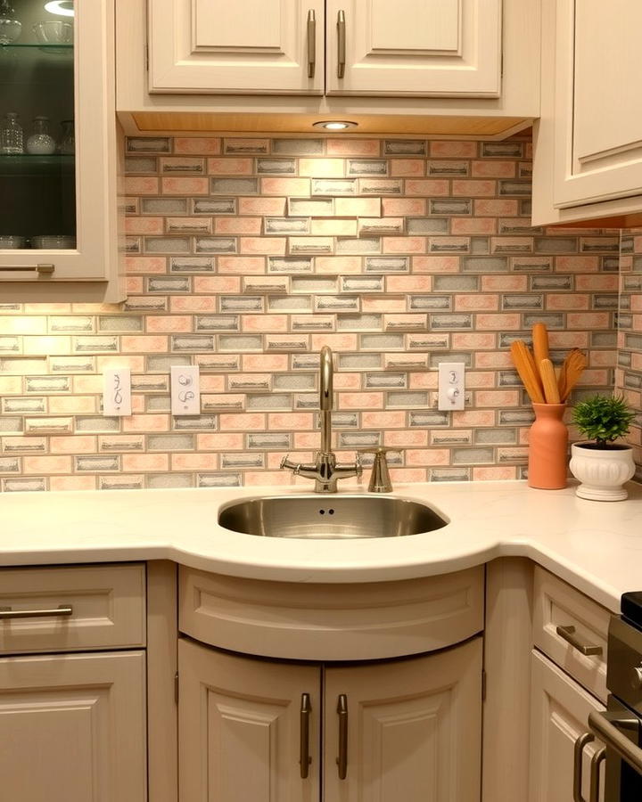 Corner Sink with Tile Surround