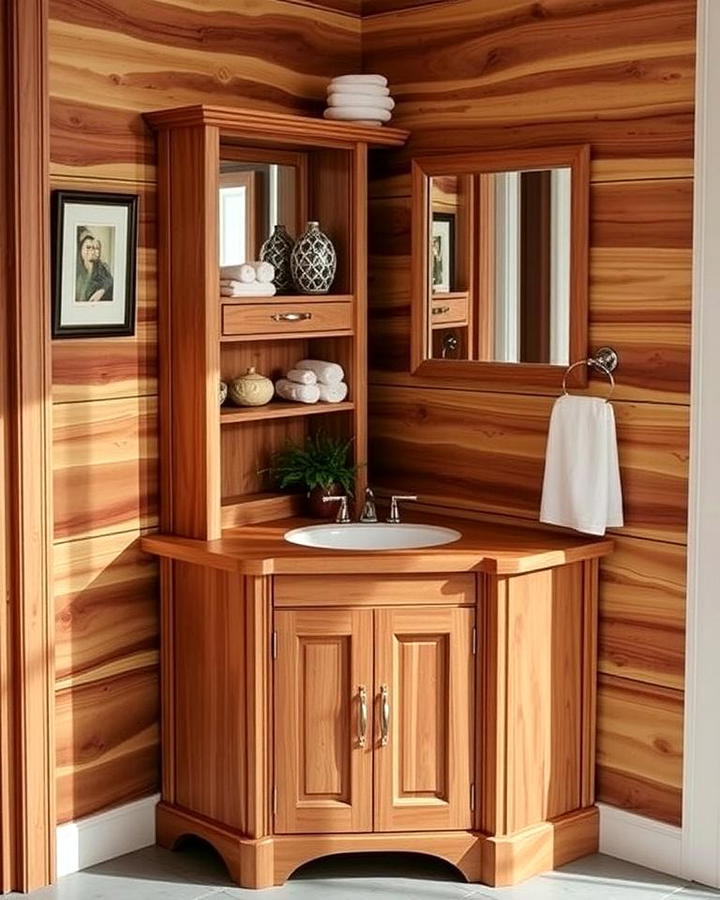 Corner Vanities for Space Saving