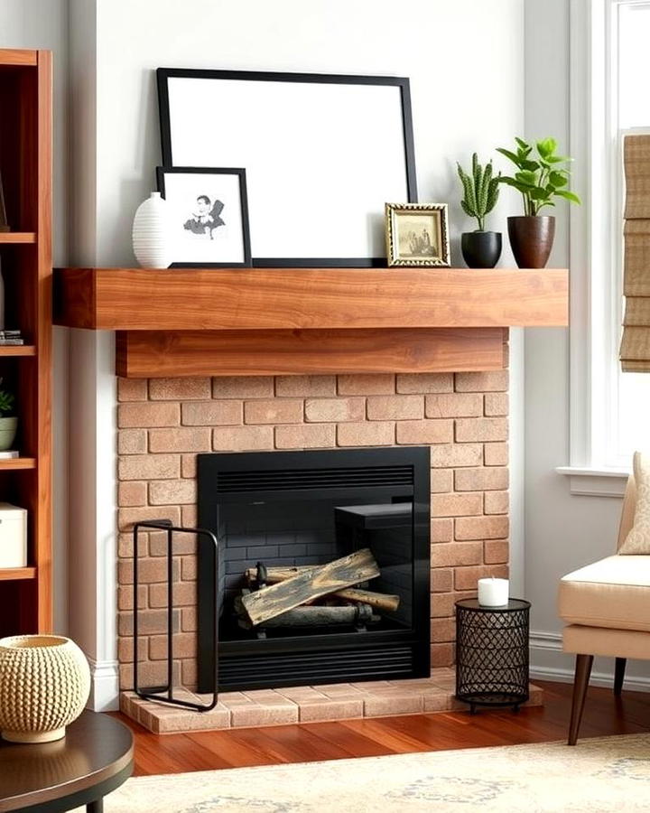 Corner Wood Mantel