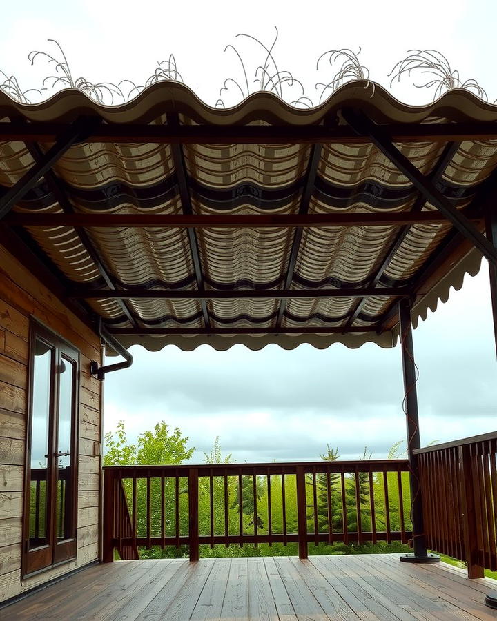 Corrugated Metal Awning