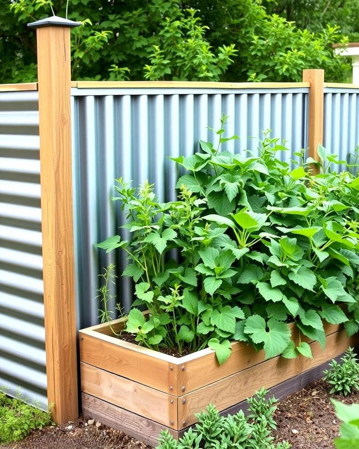 Corrugated Metal Fence