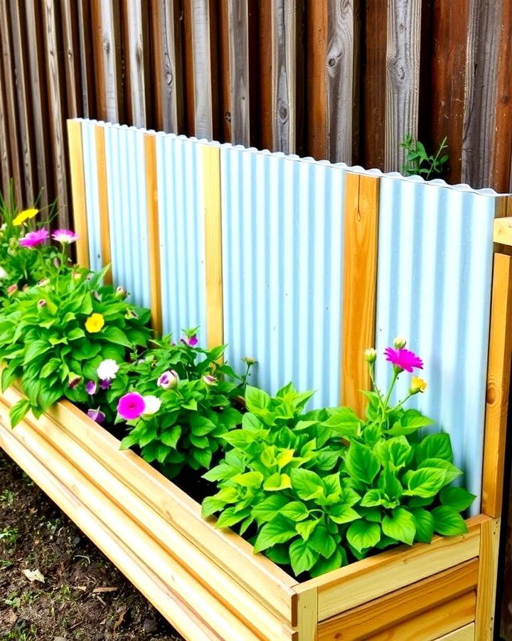 Corrugated Metal and Wood Combination