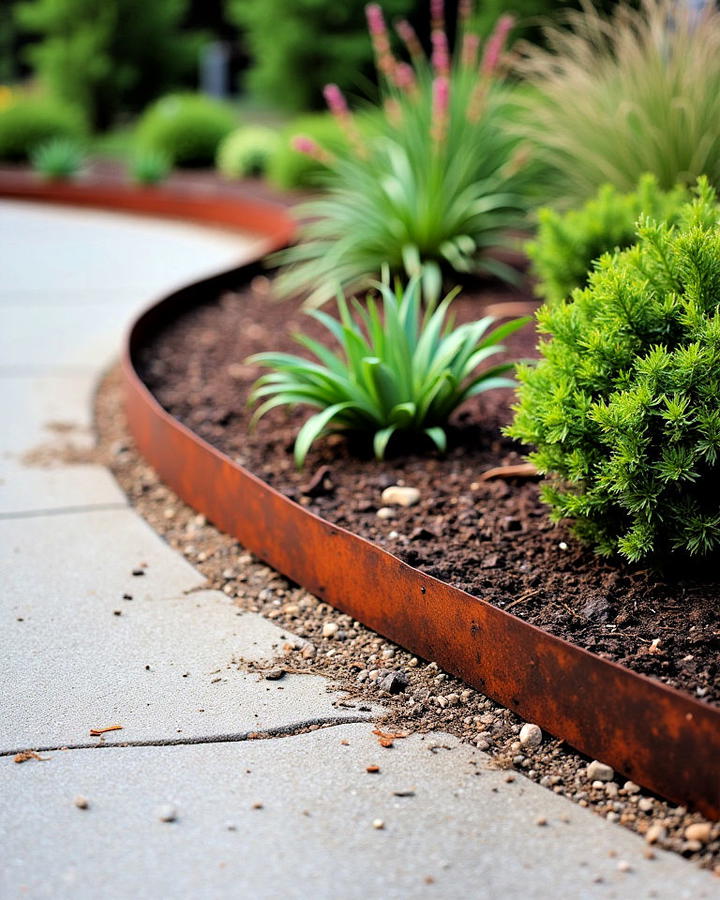 Corten Steel Edging for Mulch Beds