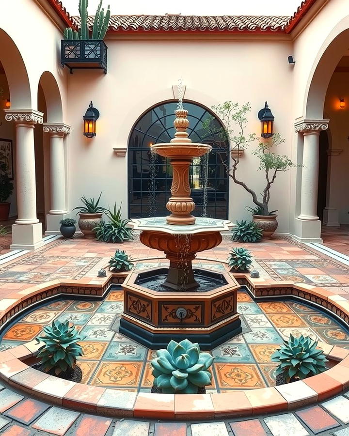 Courtyard Fountain Focus