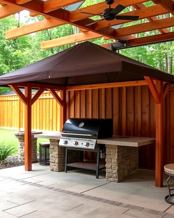 Covered BBQ Pit