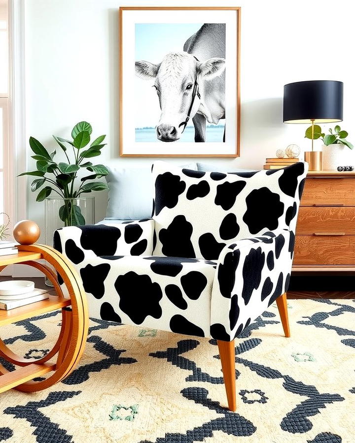 Cow Print Accent Chair