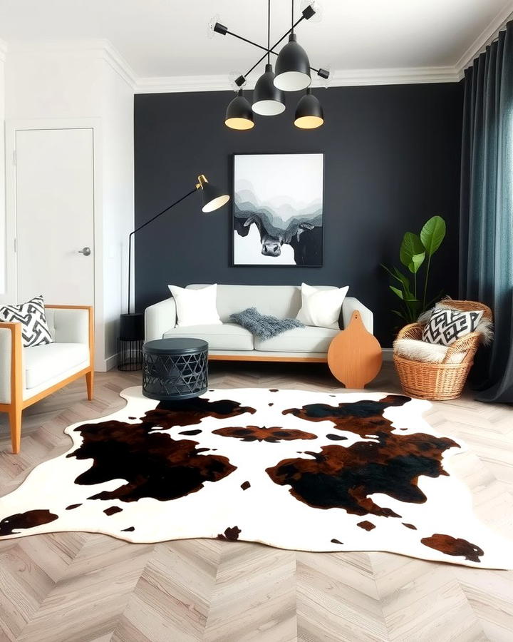 Cow Print Area Rug