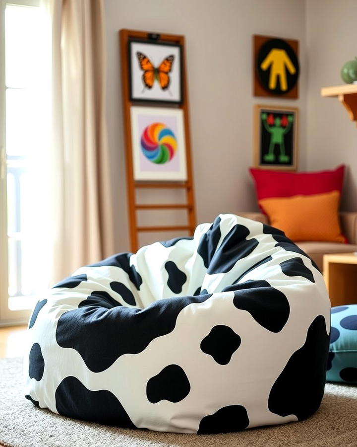 Cow Print Bean Bag Chair