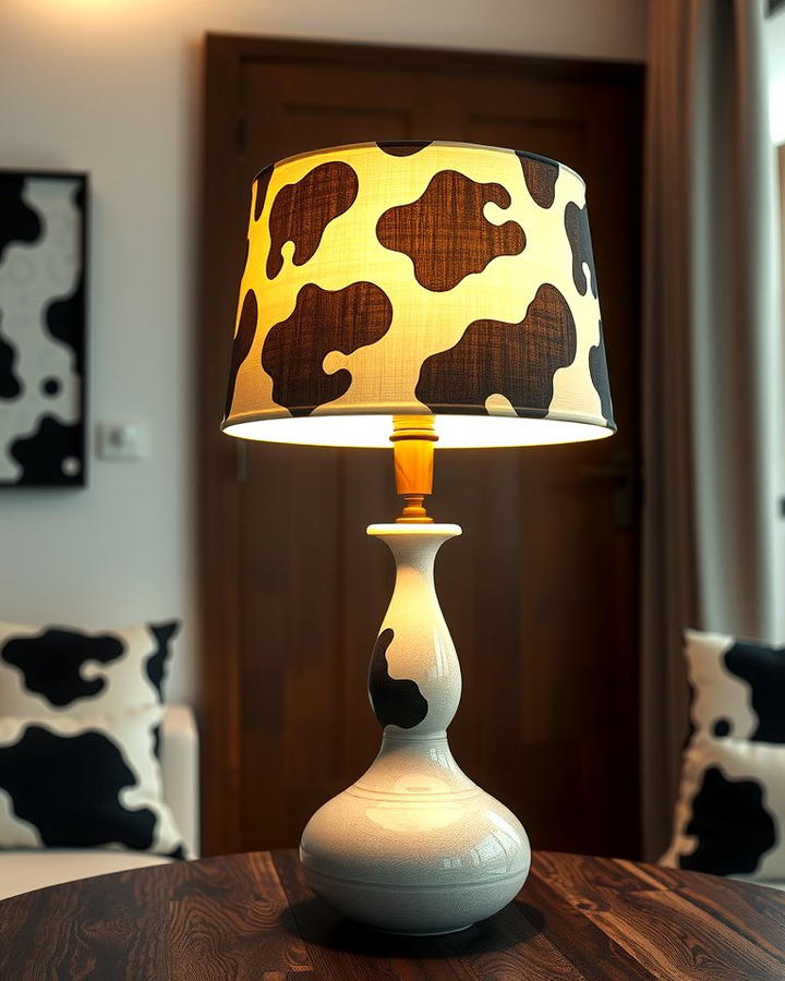 Cow Print Lampshade 2