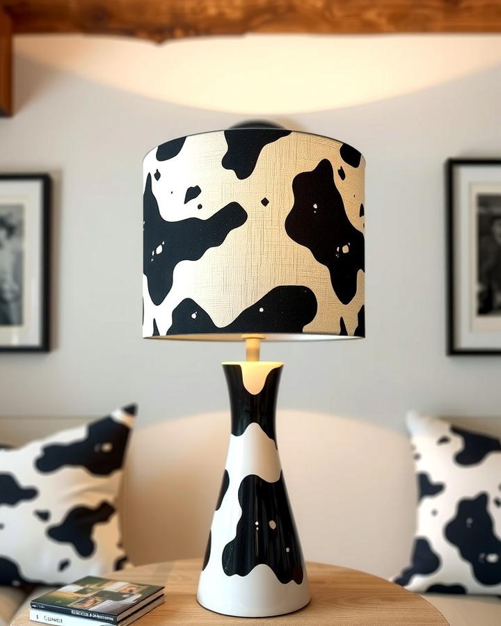 Cow Print Lampshade