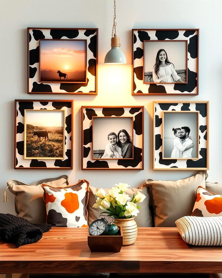 Cow Print Photo Frames