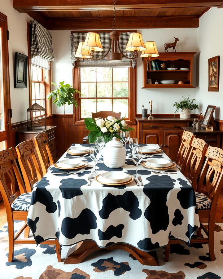 Cow Print Tablecloth