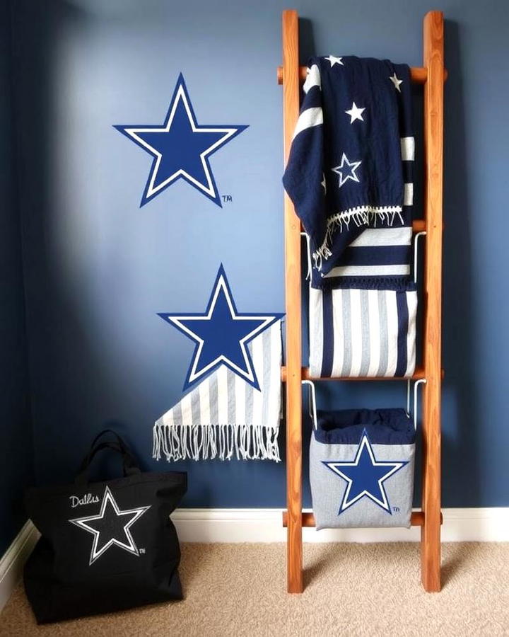 Cowboys themed Blanket Ladder