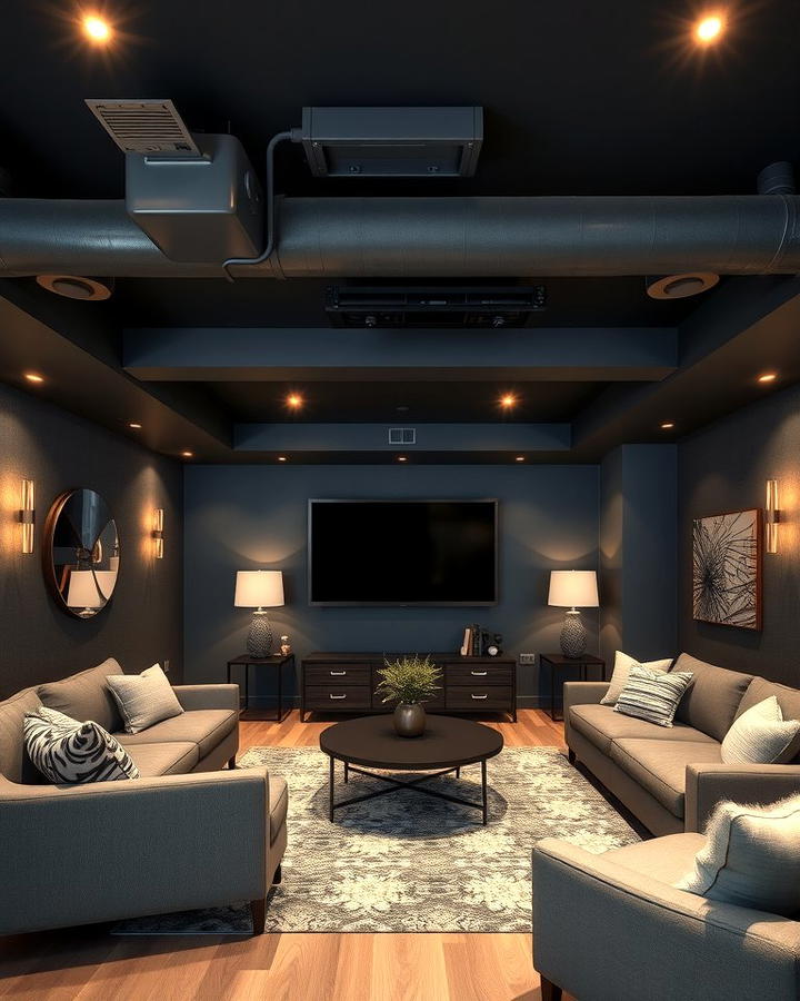 Cozy Basement Lounge