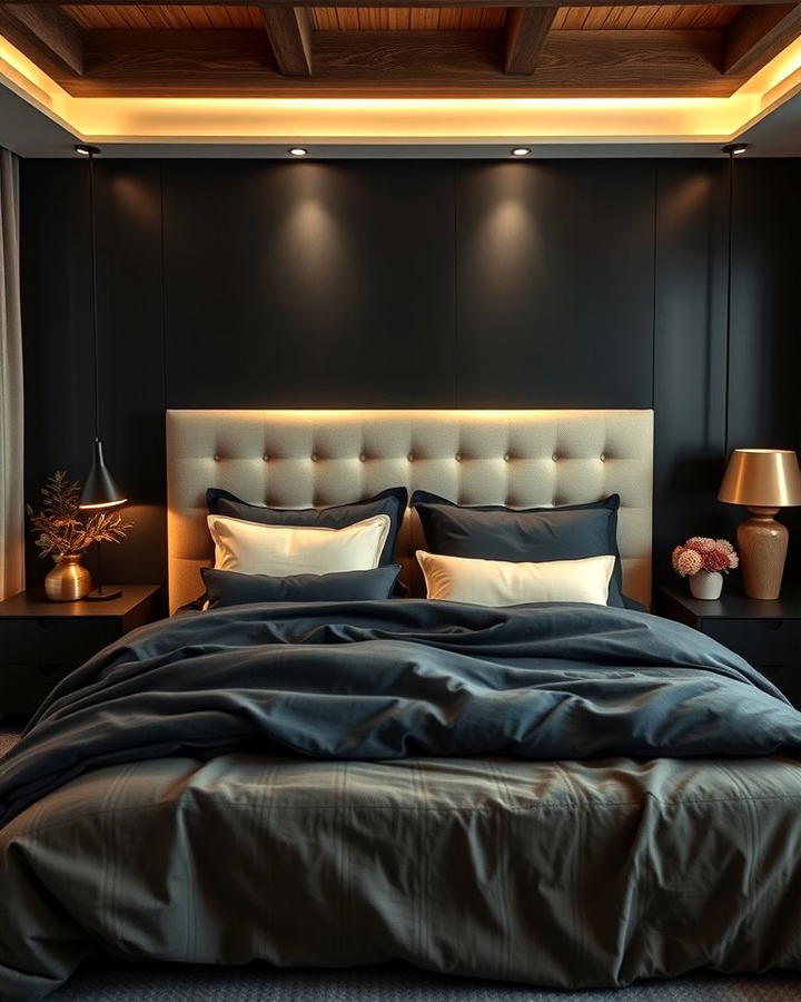 Cozy Black Bedroom Retreat