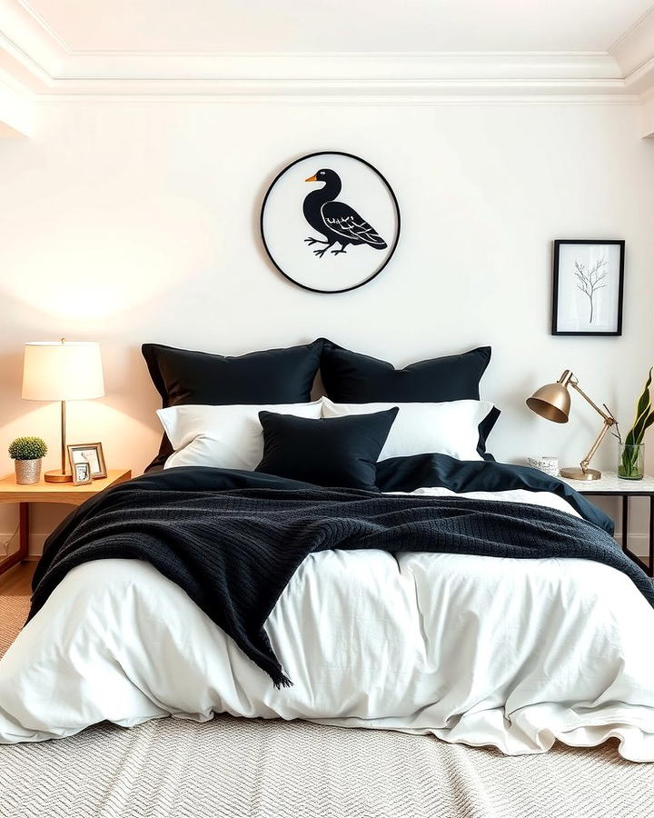 Cozy Black and White Bedding