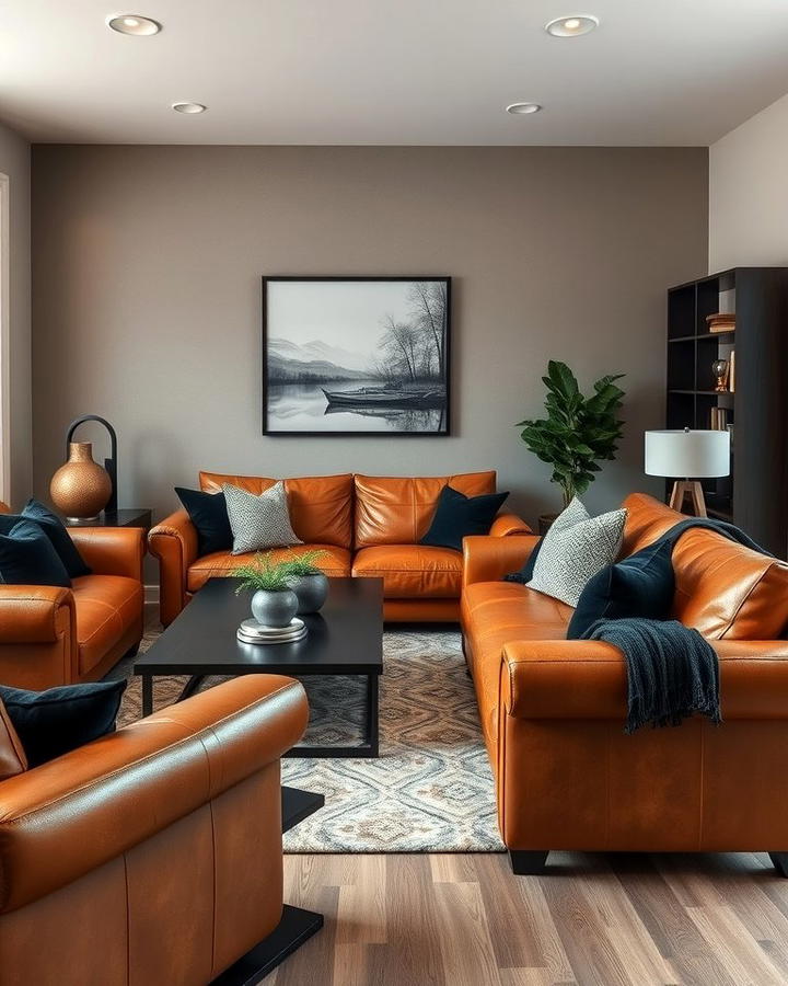 Cozy Brown Leather Furniture