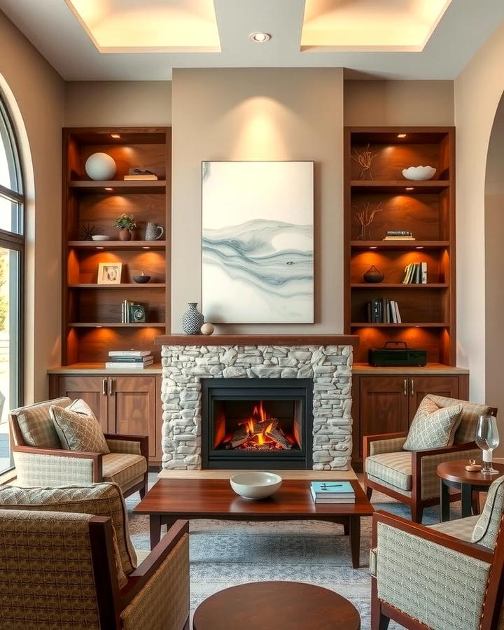 Cozy Fireplace Feature