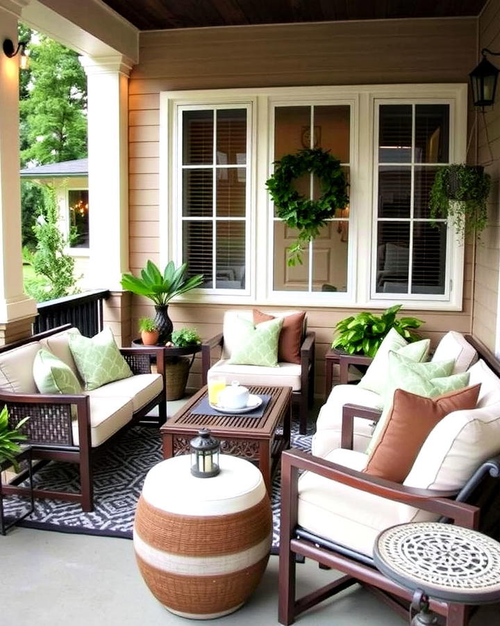 Cozy Outdoor Living Room Design