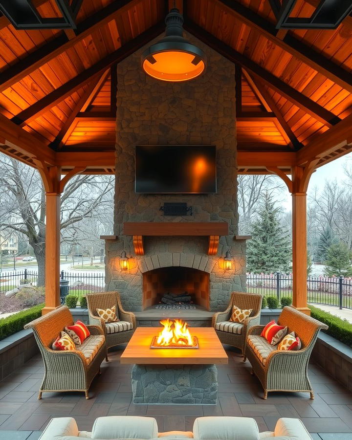 Cozy Retreat with a Stone Fireplace