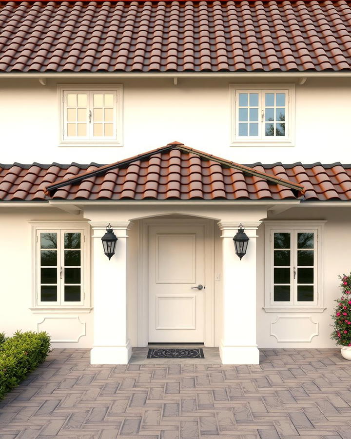 Cream Walls with Brown Roof Tiles