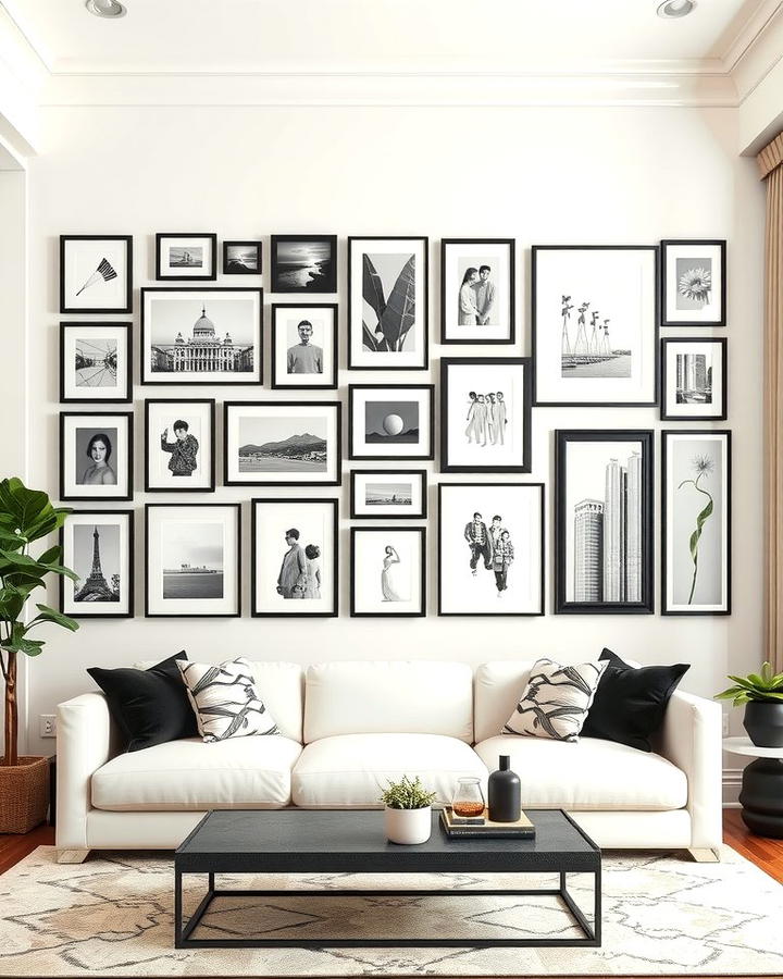 Cream and Black Gallery Wall