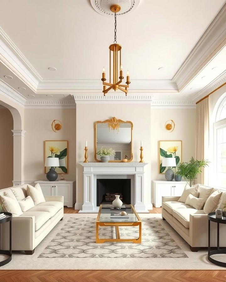 Cream with Statement Lighting