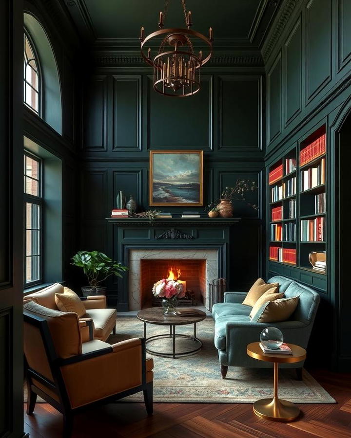 Creating a Moody Atmosphere with Dark Green Paneling