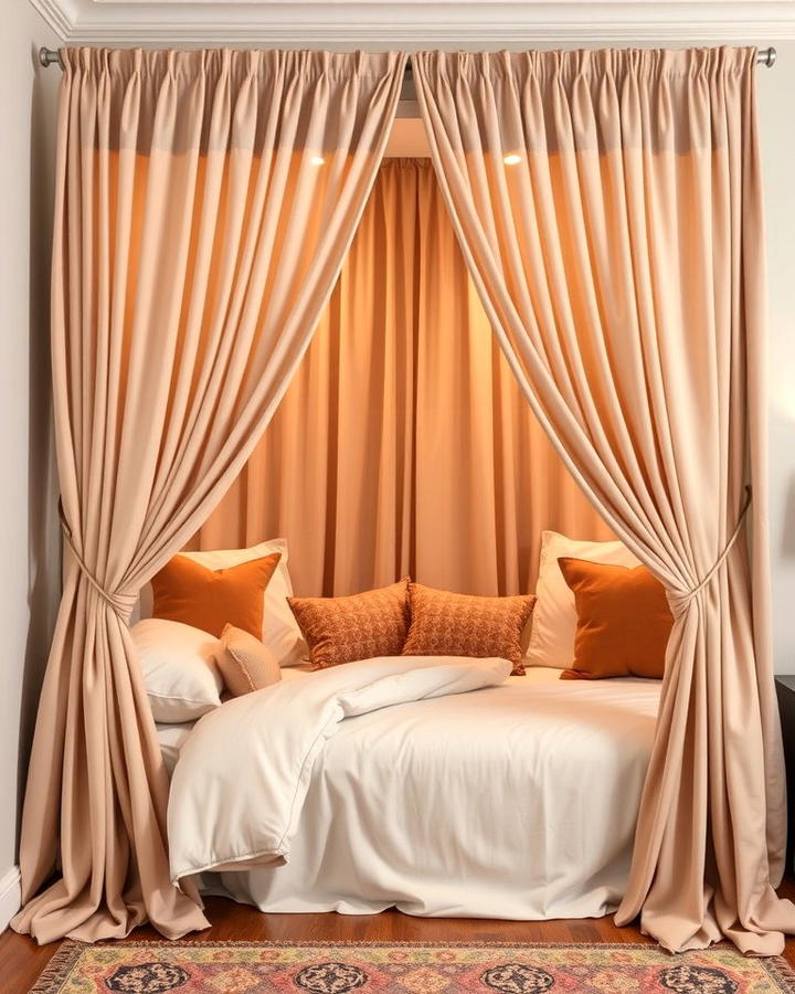 Curtain Enclosed Bed Nook