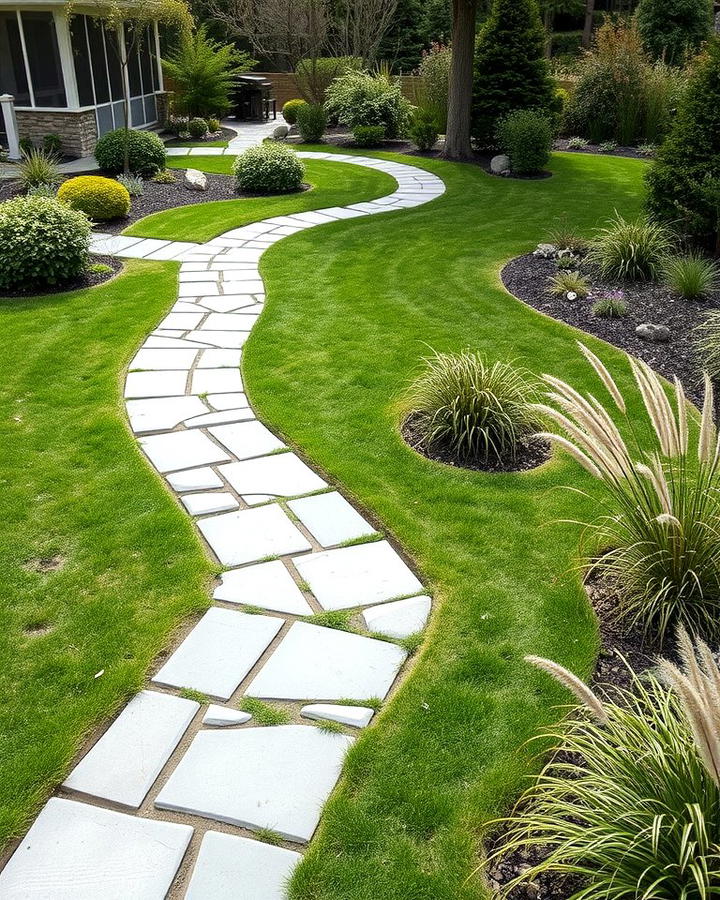 Curved Bluestone Pathway