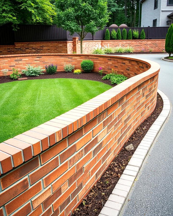 Curved Brick Fence for Unique Shapes