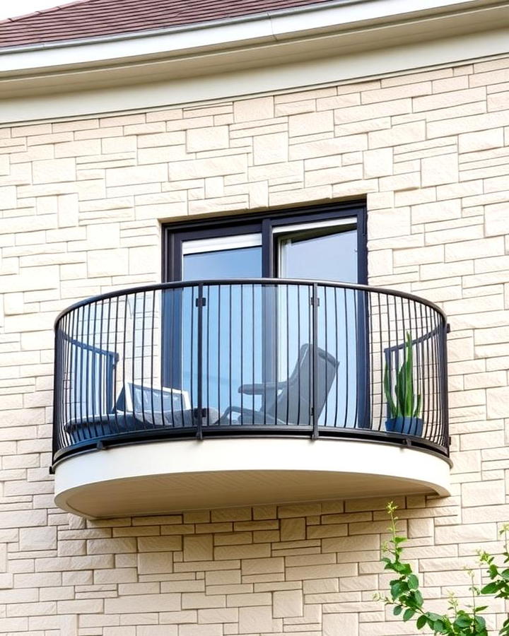 Curved Cantilever Balcony for a Unique Touch