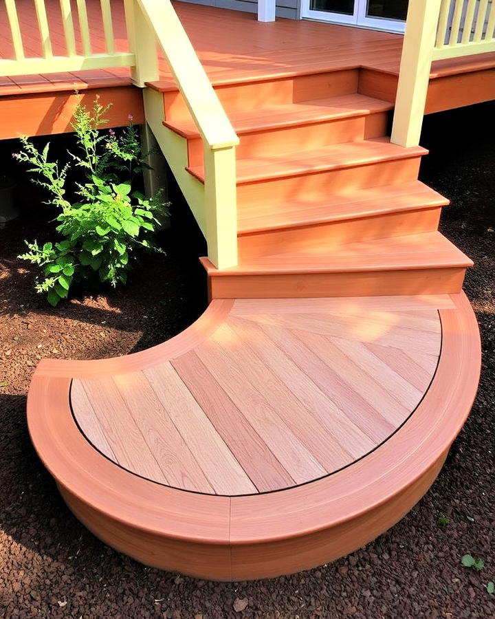 Curved Deck Steps for a Unique Design