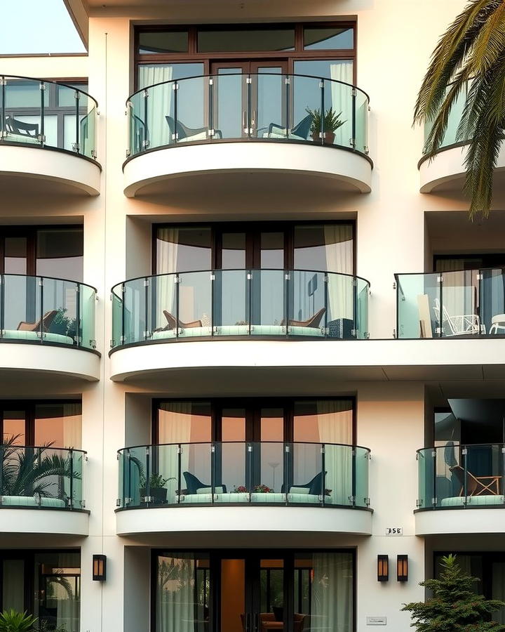 Curved Glass Balconies for a Unique Design