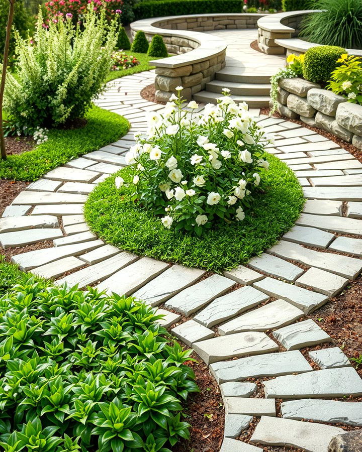 Curved Stone Walkways for a Natural Flow