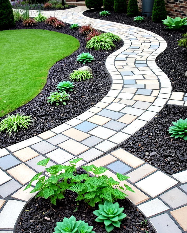 Curved Walkway Design Idea